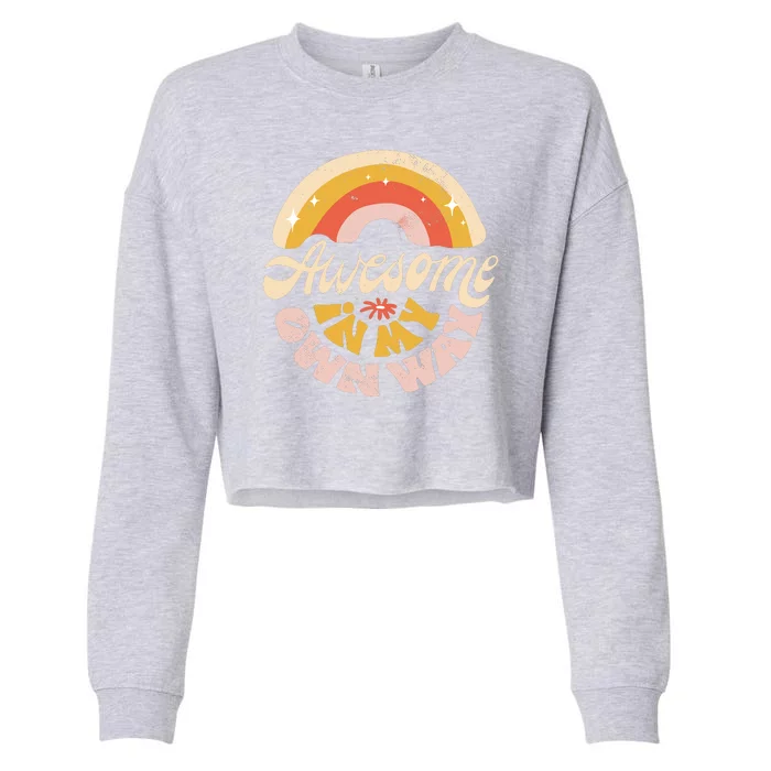 Awesome In My Own Way Vintage Cropped Pullover Crew