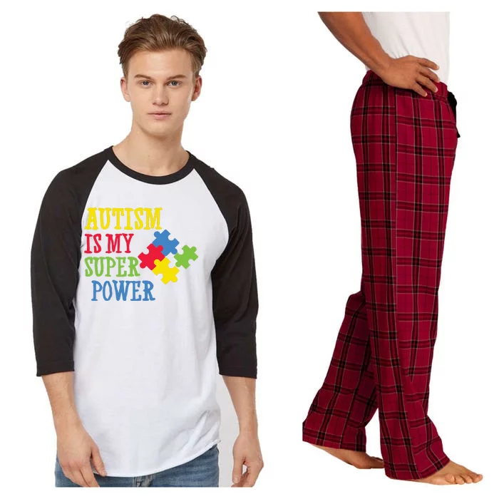 Autism Is My Super Power Raglan Sleeve Pajama Set