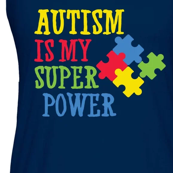 Autism Is My Super Power Ladies Essential Flowy Tank