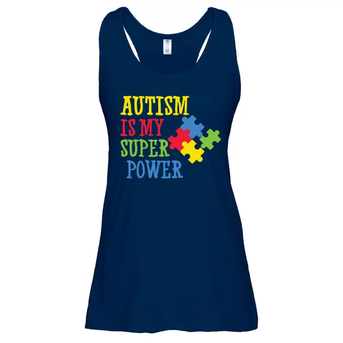 Autism Is My Super Power Ladies Essential Flowy Tank