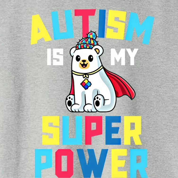 Autism Is My Superpower Awareness Gift Super Power Funny Gift Women's Crop Top Tee