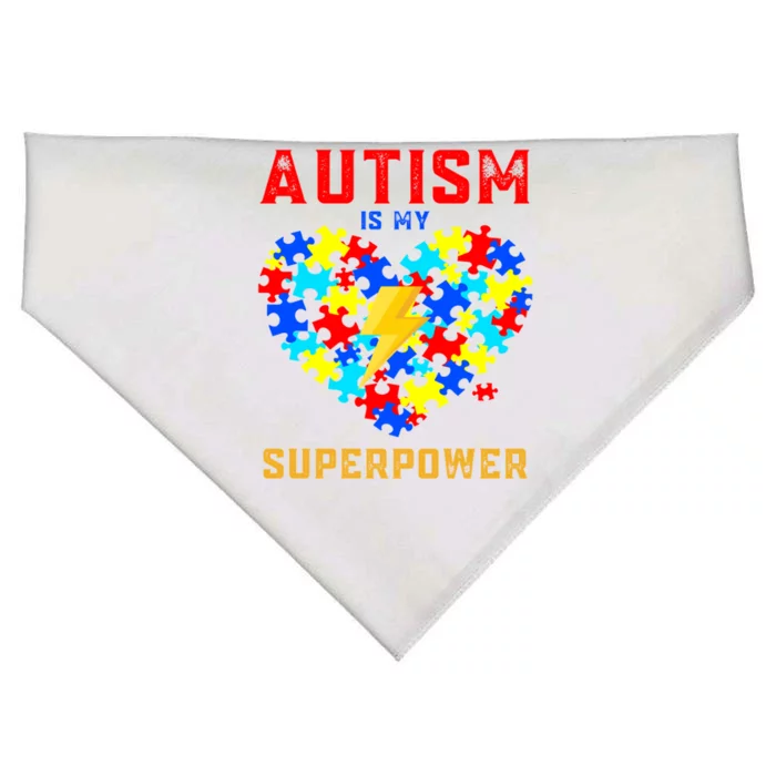 Autism Is My Super Power Superhero Autism Awareness Gift USA-Made Doggie Bandana