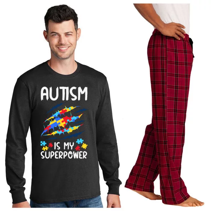 'Autism Is My Superpower Long Sleeve Pajama Set