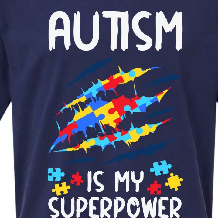 'Autism Is My Superpower Sueded Cloud Jersey T-Shirt