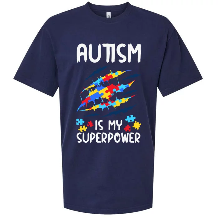 'Autism Is My Superpower Sueded Cloud Jersey T-Shirt