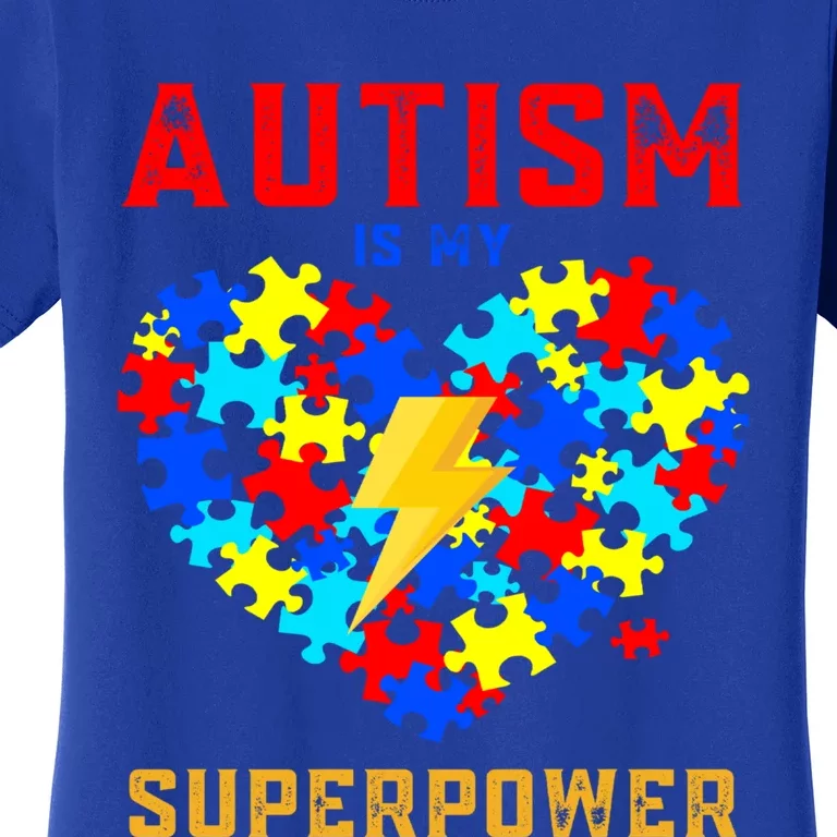 Autism Is My Super Power Superhero Autism Awareness Gift Women's T-Shirt