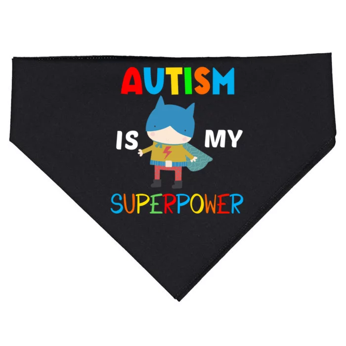 Autism Is My Superpower Autism Superhero Meaningful Gift USA-Made Doggie Bandana