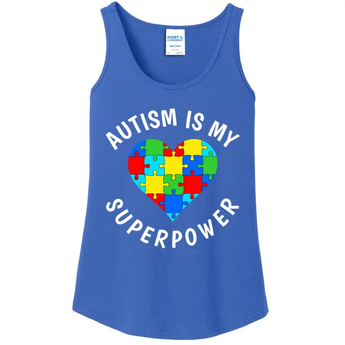 Autism Is My Superpower World Autism Awareness Day 2024 Gift Ladies Essential Tank