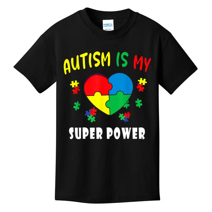 Autism Is My Super Power Kids T-Shirt