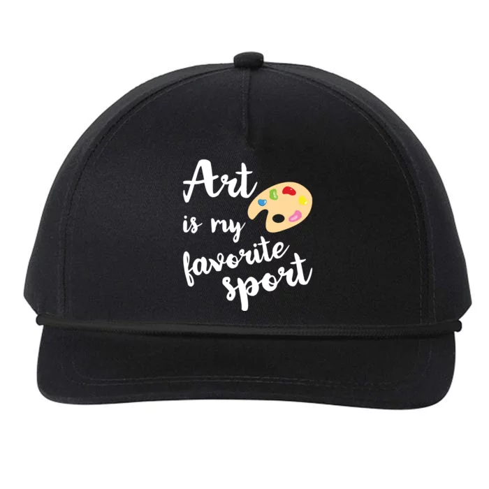 Art Is My Favorite Sport Artsy Paint Palette Brush Painter Snapback Five-Panel Rope Hat