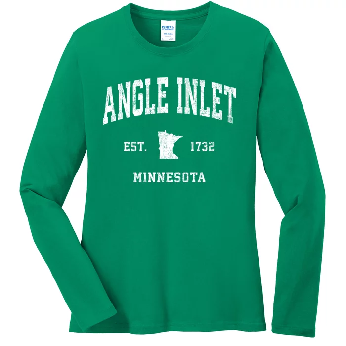 Angle Inlet Minnesota Mn Vintage Athletic Sports Ladies Long Sleeve Shirt