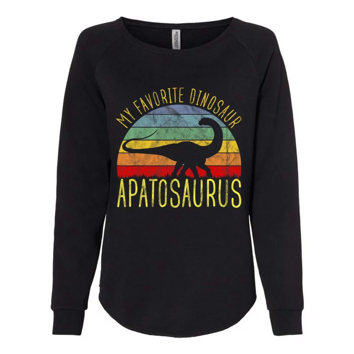 Apatosaurus Is My Favorite Dinosaur Dino Lovers Womens California Wash Sweatshirt