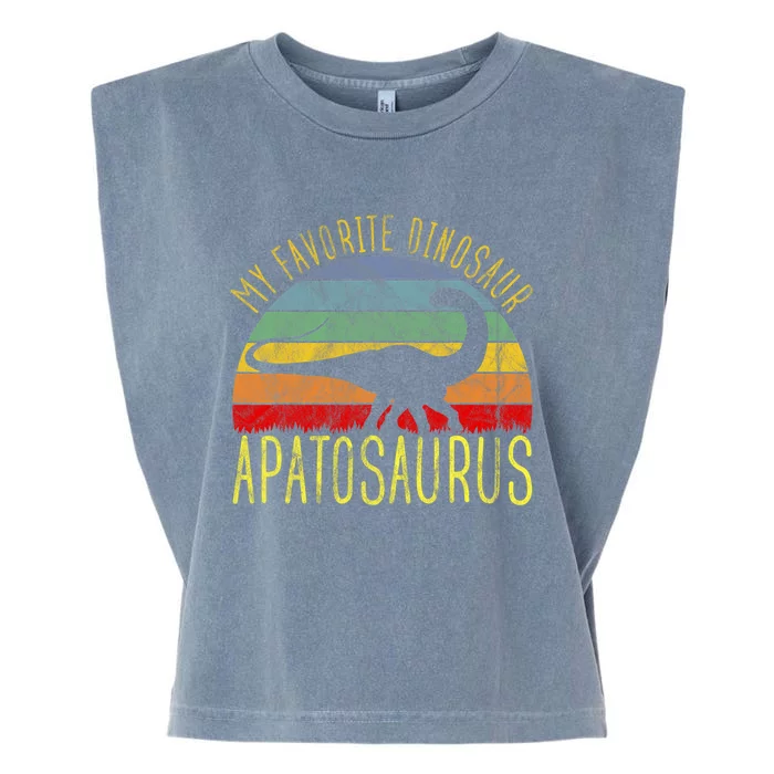 Apatosaurus Is My Favorite Dinosaur Dino Lovers Garment-Dyed Women's Muscle Tee