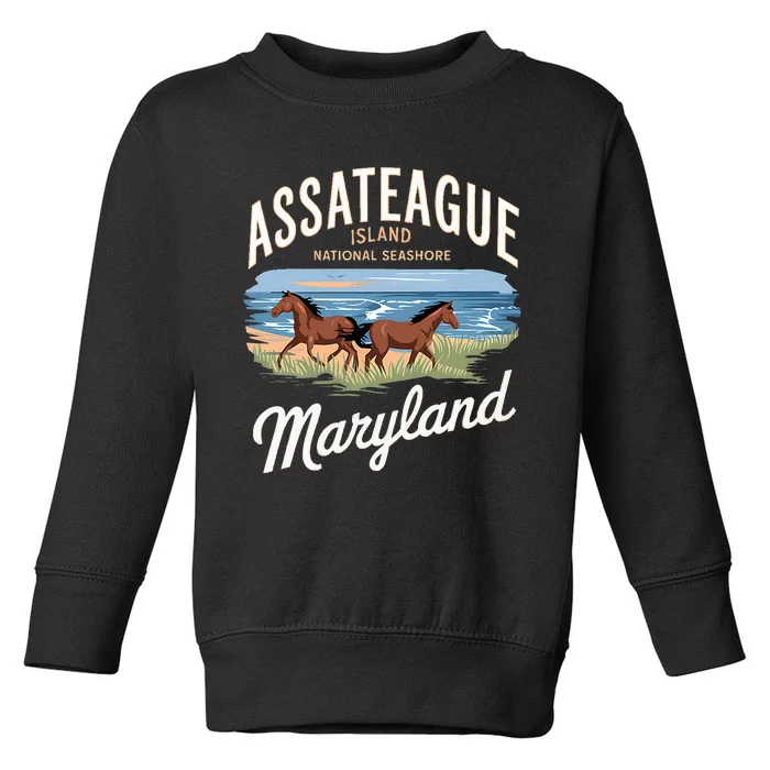 Assateague Island Maryland Adventure National Park Toddler Sweatshirt