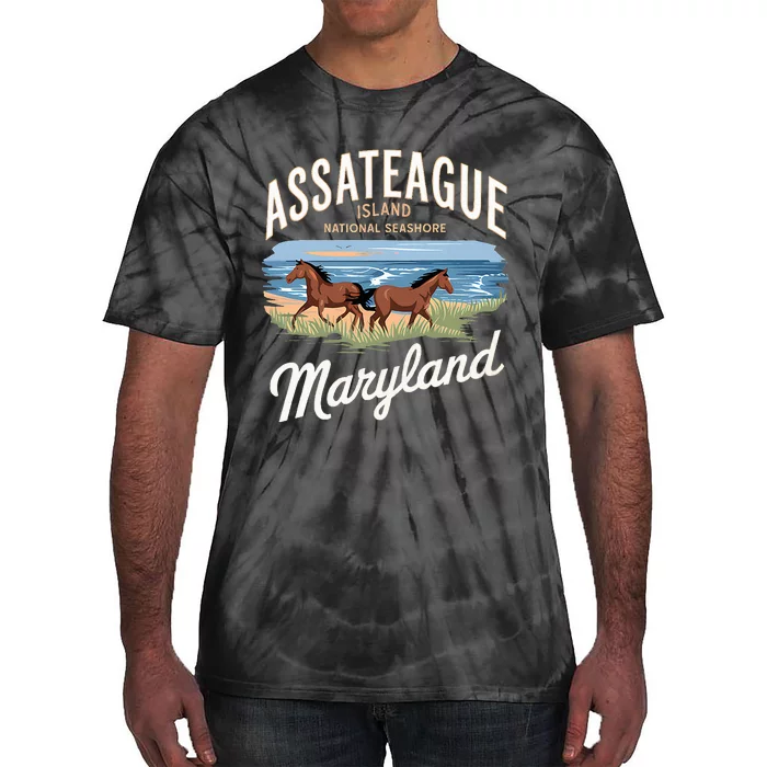 Assateague Island Maryland Adventure National Park Tie-Dye T-Shirt