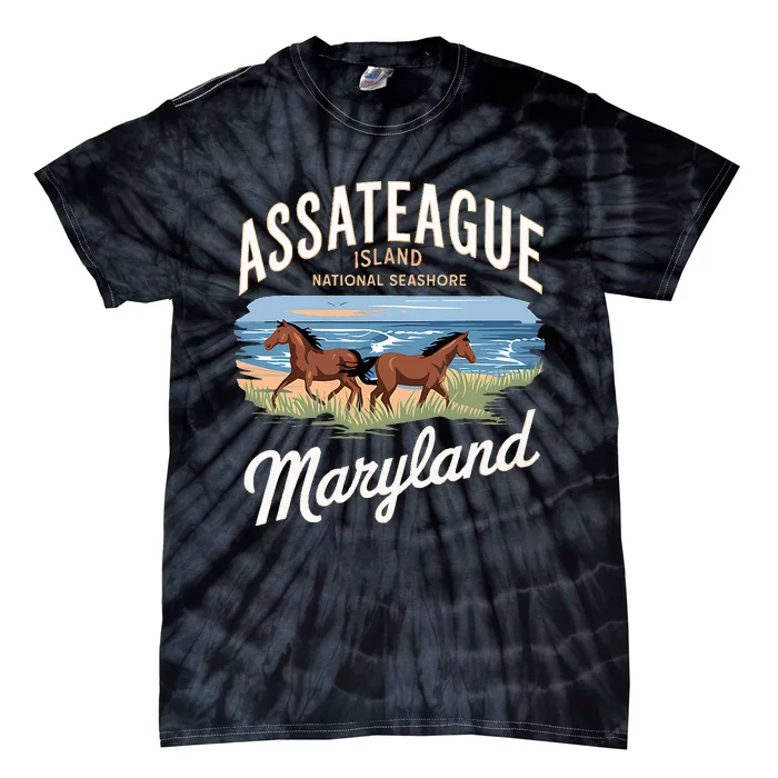 Assateague Island Maryland Adventure National Park Tie-Dye T-Shirt