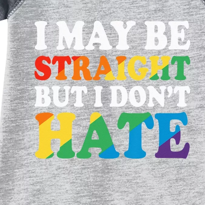 Ally I May Be Straight But I Don't Hate Infant Baby Jersey Bodysuit