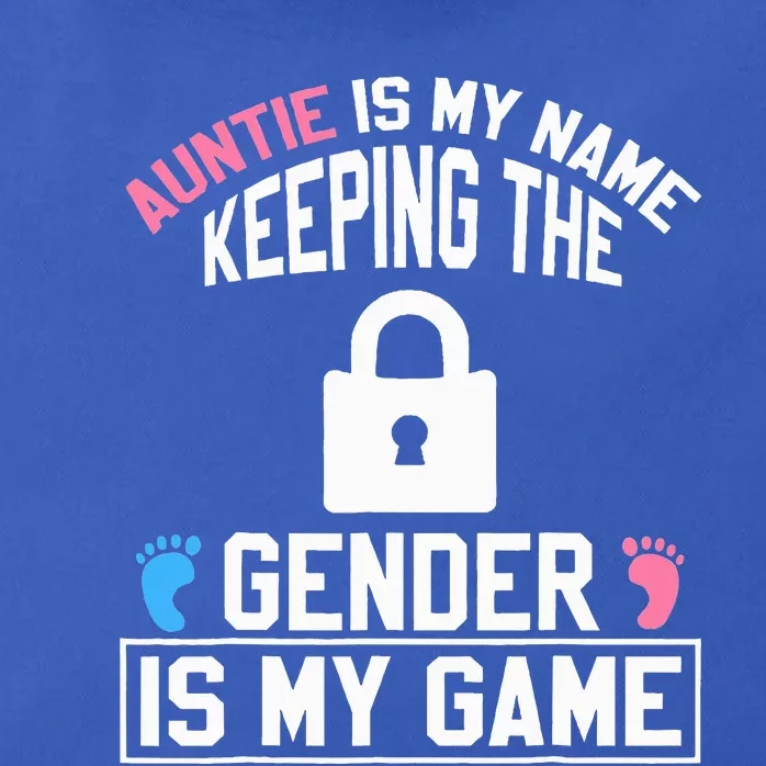 Auntie Is My Name Keeping Gender Is My Game Baby Reveal Zip Tote Bag