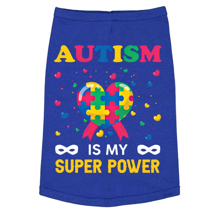 Autism Is My Super Power Autism Day Love Puzzle Support Gift Doggie Tank