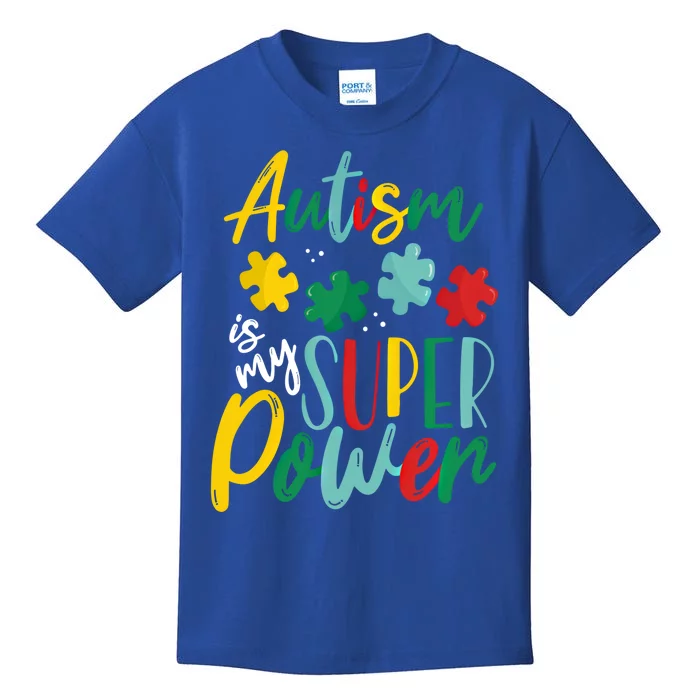 Autism Is My Super Power Meaningful Gift Kids T-Shirt