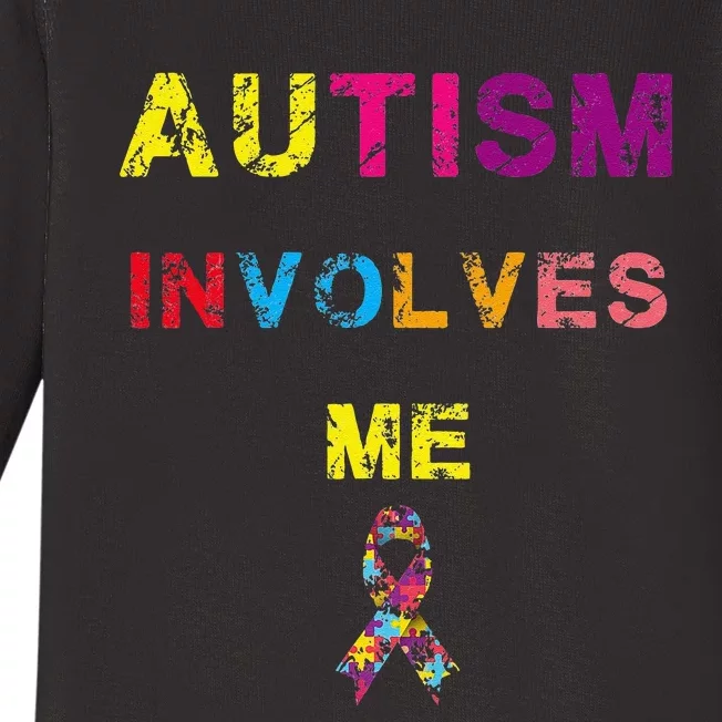 Autism Involves Me Autism Awarness Day April Baby Long Sleeve Bodysuit