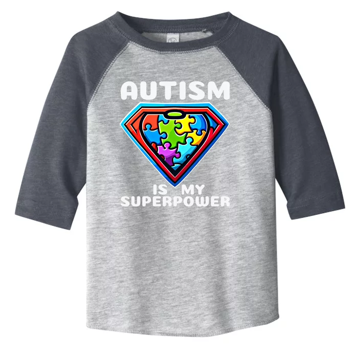 Autism Is My Superpower Superhero Cute Gift Toddler Fine Jersey T-Shirt