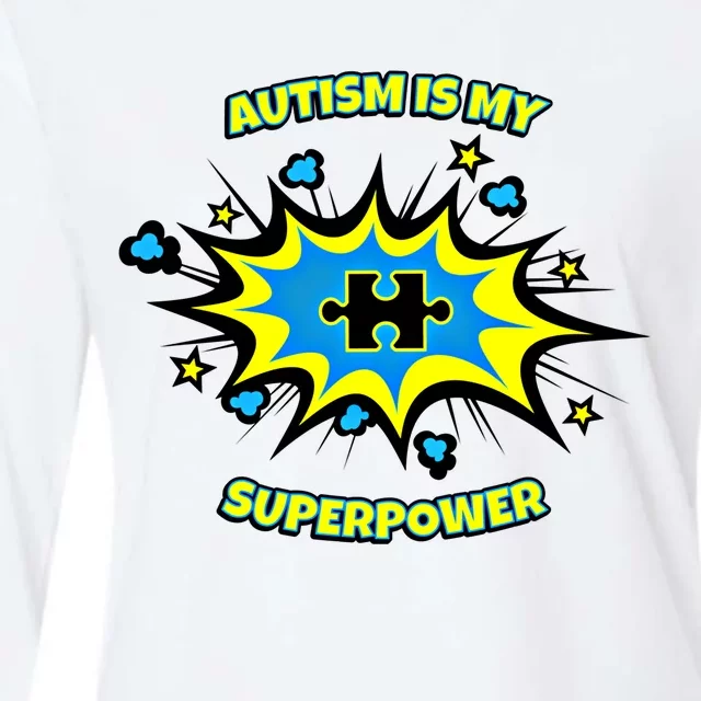 Autism Is My Superpower Cute Superhero Autistic Cool Gift Womens Cotton Relaxed Long Sleeve T-Shirt