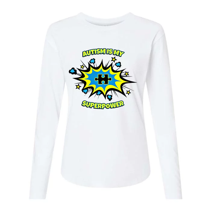 Autism Is My Superpower Cute Superhero Autistic Cool Gift Womens Cotton Relaxed Long Sleeve T-Shirt