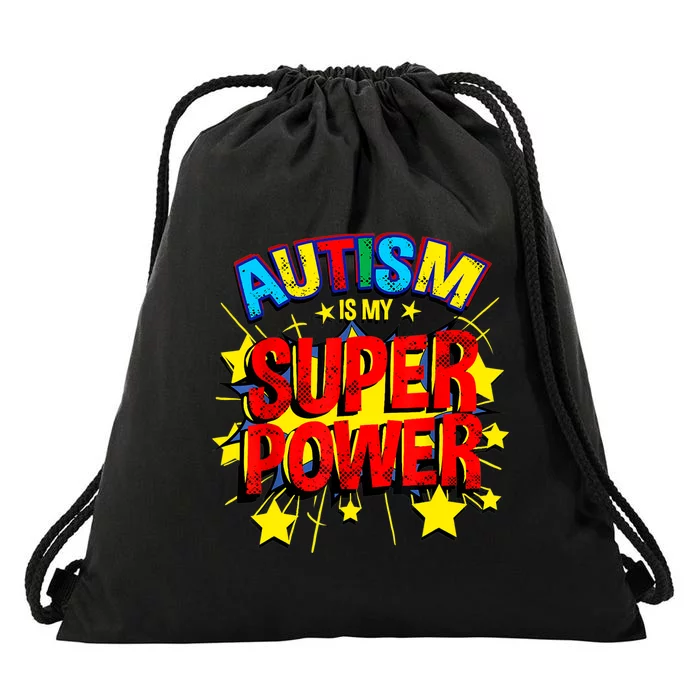 Autism Is My Superpower Autism Awareness Drawstring Bag