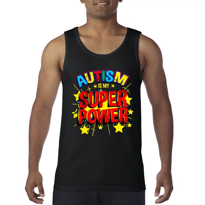 Autism Is My Superpower Autism Awareness Tank Top