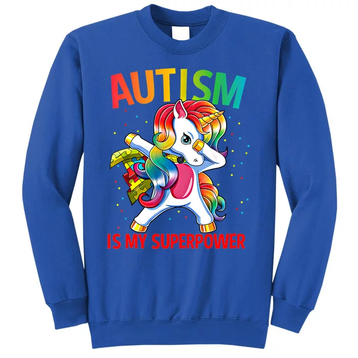 Autism Is My Superpower Dabbing Unicorn Gift Sweatshirt