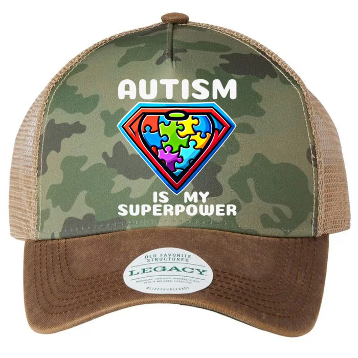 Autism Is My Superpower Superhero Gift Legacy Tie Dye Trucker Hat