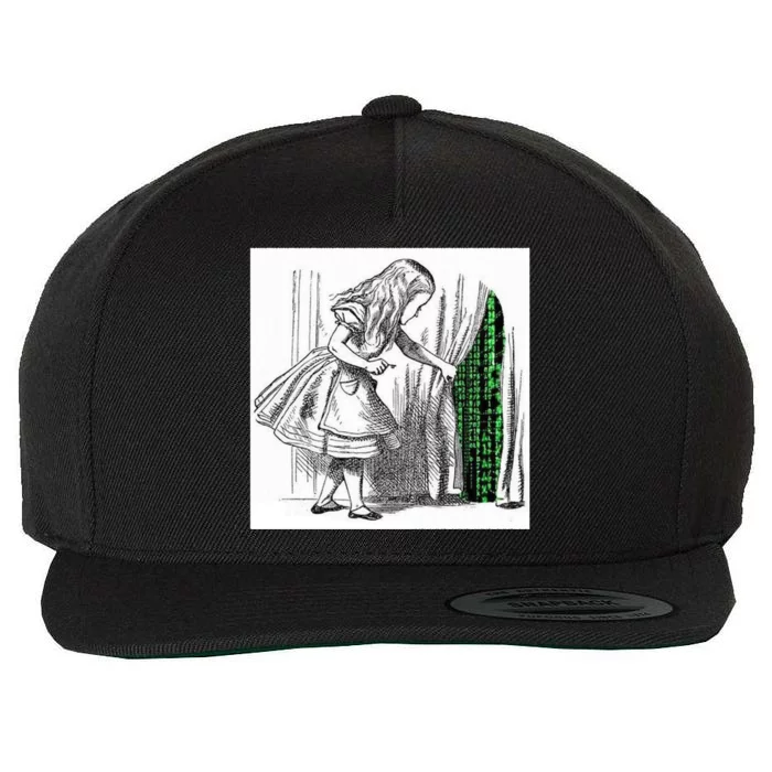 Alice In Matrix Wool Snapback Cap