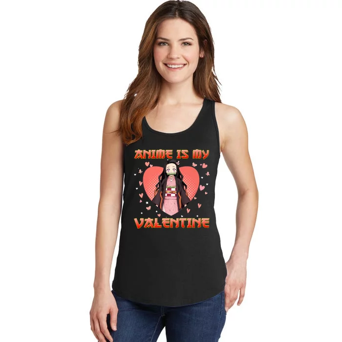 Anime Is My Valentine Vintage Cute Japanese Manga Arts Ladies Essential Tank