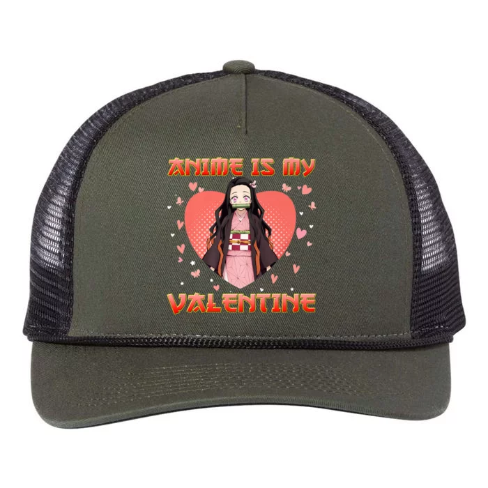 Anime Is My Valentine Vintage Cute Japanese Manga Arts Retro Rope Trucker Hat Cap