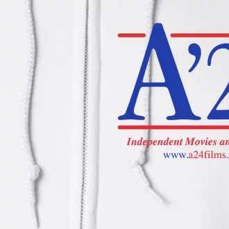 A24 Independent Movies And Television Full Zip Hoodie