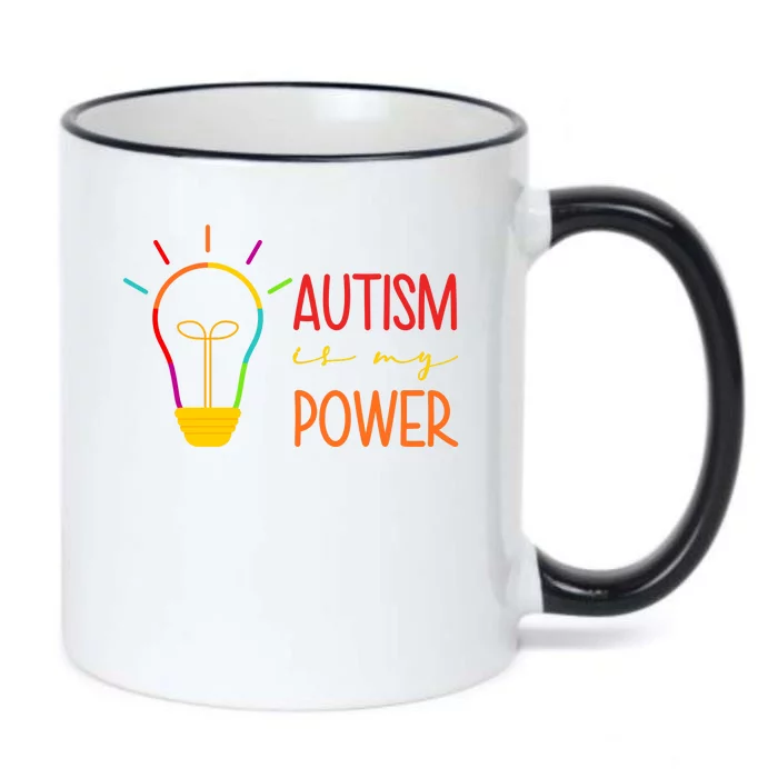 Autism Is My Power Autism Awareness Black Color Changing Mug