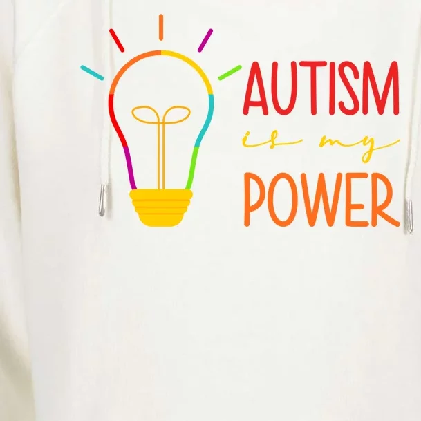 Autism Is My Power Autism Awareness Womens Funnel Neck Pullover Hood