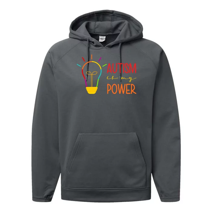 Autism Is My Power Autism Awareness Performance Fleece Hoodie