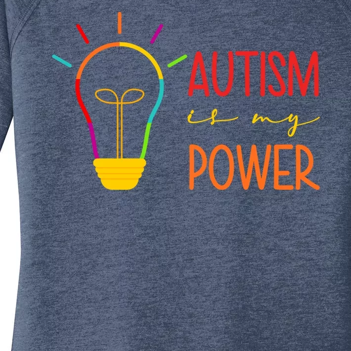 Autism Is My Power Autism Awareness Women's Perfect Tri Tunic Long Sleeve Shirt