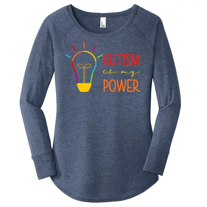 Autism Is My Power Autism Awareness Women's Perfect Tri Tunic Long Sleeve Shirt