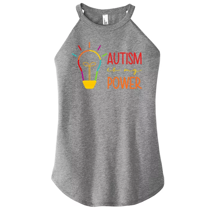 Autism Is My Power Autism Awareness Women’s Perfect Tri Rocker Tank