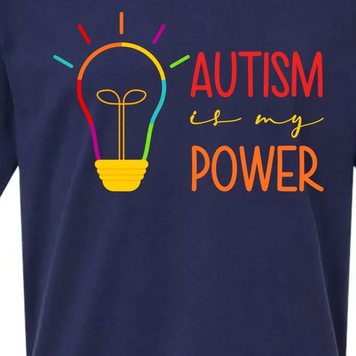 Autism Is My Power Autism Awareness Sueded Cloud Jersey T-Shirt