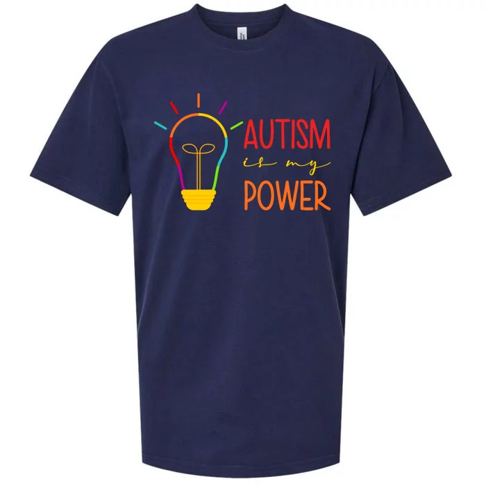 Autism Is My Power Autism Awareness Sueded Cloud Jersey T-Shirt