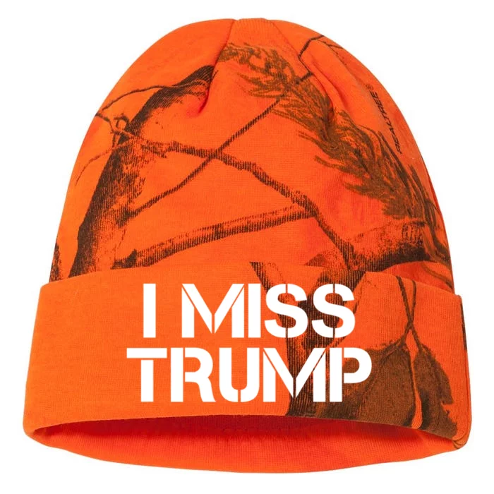 Awesome I Miss Donald Trump 45th President Trump Cool Gift Kati - 12in Camo Beanie