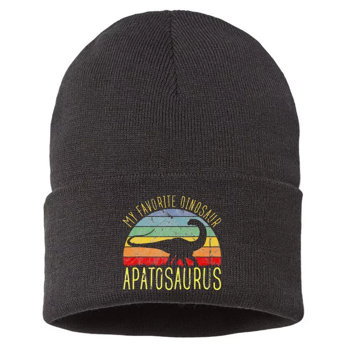 Apatosaurus Is My Favorite Dinosaur Dino Lovers Sustainable Knit Beanie