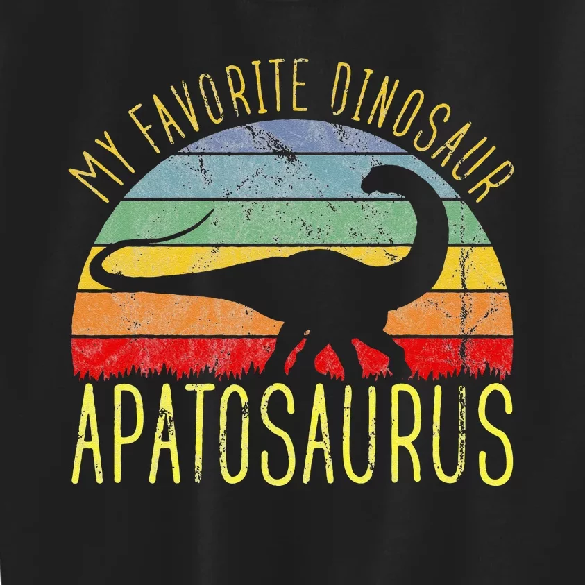 Apatosaurus Is My Favorite Dinosaur Dino Lovers Kids Sweatshirt