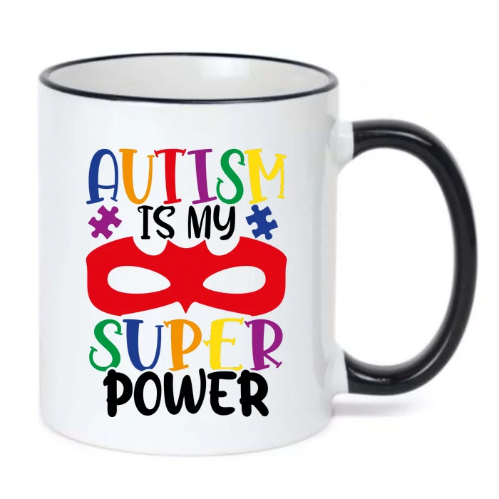 Autism Is My Superpower Black Color Changing Mug