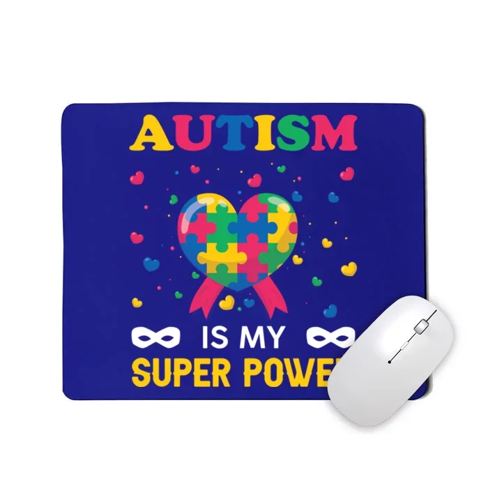 Autism Is My Super Power Autism Day Love Puzzle Support Cute Gift Mousepad