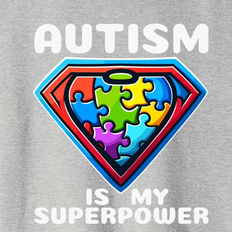 Autism Is My Superpower Superhero Great Gift Women's Crop Top Tee